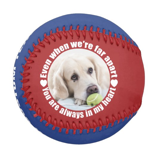 IHRE 2 FOTOS & NAME Weit weg von Liebe Baseball (Vorderseite Links)