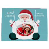 IHRE 2 Fotos & Text-Tasche Weihnachtsgeschenk Große Geschenktüte (Rückseite)