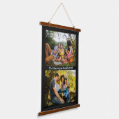 IHRE 2 Fotos und Text benutzerdefiniert Wandteppich Mit Holzrahmen (Gewinkelt)