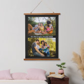 IHRE 2 Fotos und Text benutzerdefiniert Wandteppich Mit Holzrahmen (Schlafzimmer)