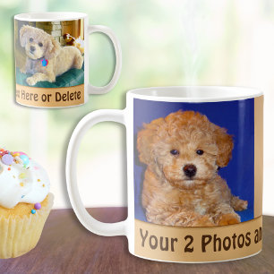 Ihre 2 Fotos und Text-personalisierten Kaffeetasse
