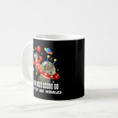 Ihre 2 Katzen in einer Alien Raumschiff UFO Sci Fi Kaffeetasse (Vorderseite Links)