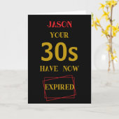 Ihre 30er sind abgelaufen karte (Gelbe Blume)