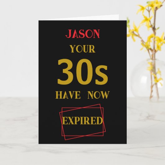 Ihre 30er sind abgelaufen karte (Gelbe Blume)