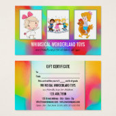 Ihre 3-Foto-Spielzeugspeicher-Geschenkkarte (Vorne & Hinten)