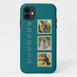 IHRE 3 FOTOS & individuelle Name Telefongehäuse Case-Mate iPhone Hülle