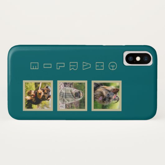 IHRE 3 FOTOS & individuelle Name Telefongehäuse Case-Mate iPhone Hülle (Rückseite (Horizontal))