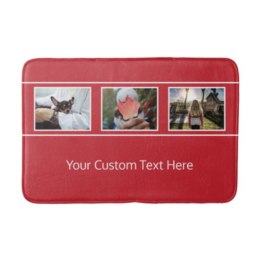 IHRE 3 FOTOS & TEXT - individuelle Badmatten Badematte (Vorderseite)