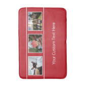 IHRE 3 FOTOS & TEXT - individuelle Badmatten Badematte (Vorderseite Vertikal)