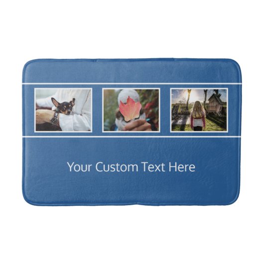 IHRE 3 FOTOS & TEXT - individuelle Badmatten Badematte (Vorderseite)