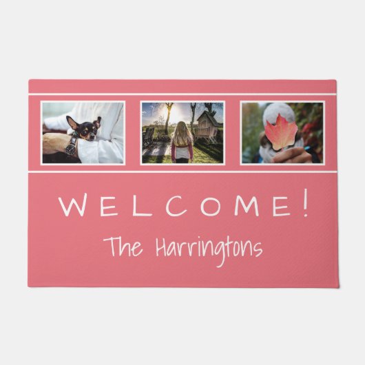 IHRE 3 FOTOS & TEXT Türmatten Fußmatte (Vorderseite)