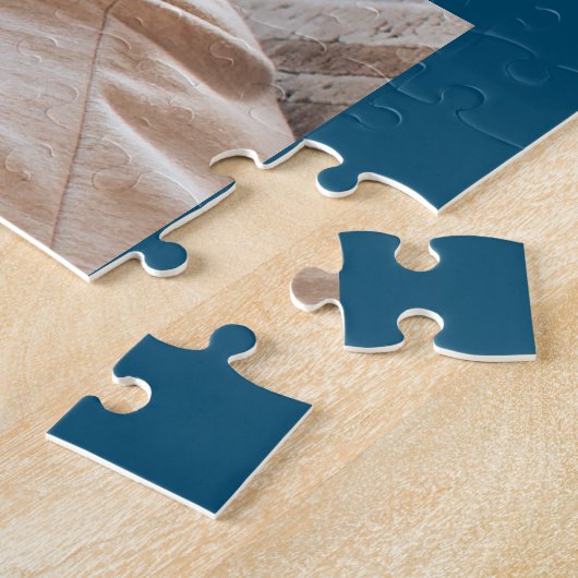 Ihre 3 Fotos und Skriptnamen in Ocean Blue Puzzle (Seite)