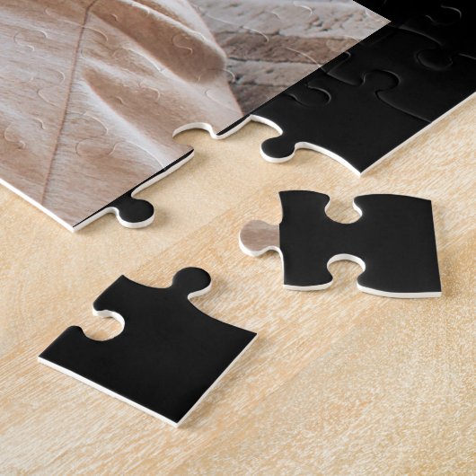 Ihre 3 Fotos und Skriptnamen in Schwarz Puzzle (Seite)