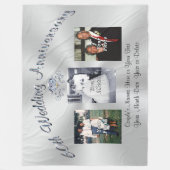 Ihre 3 Fotos und Text-Diamond-Jubiläum Geschenke Fleecedecke (Vorderseite)