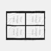 Ihre 4 benutzerdefinierten Fotos... Fleecedecke (Vorderseite (Horizontal))