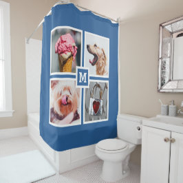 IHRE 4 FOTO & MONOGRAM Duschvorhang