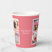 IHRE 4 FOTO- & MONOGRAMM-Papiertassen Pappbecher (Links)