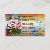 Ihre 4 Fotos farbenfrohe Blume Florist Portfolio Visitenkarte (Rückseite)