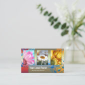 Ihre 4 Fotos farbenfrohe Blume Florist Portfolio Visitenkarte (Stehend Vorderseite)