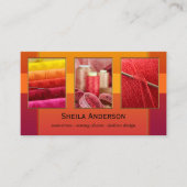 Ihre 4 Fotos Modedesign Seamstress Nähen Visitenkarte (Vorderseite)