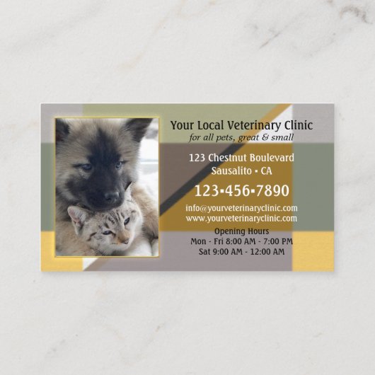 Ihre 4 Fotos Tierklinik oder tierärztliche Klinik Visitenkarte (Rückseite)