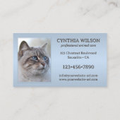 Ihre 4 Fotos Tierklinik oder Tierpflege Dusty Blue Visitenkarte (Rückseite)