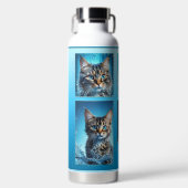 Ihre 4 Fotos Türkis Blau Trinkflasche (Vorderseite)