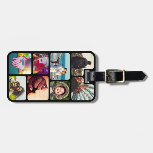 Ihre 8-Foto-Gepäckmarke Gepäckanhänger (Vorderseite horizontal)