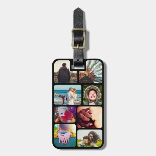 Ihre 8-Foto-Gepäckmarke Gepäckanhänger (Vorderseite vertikal)