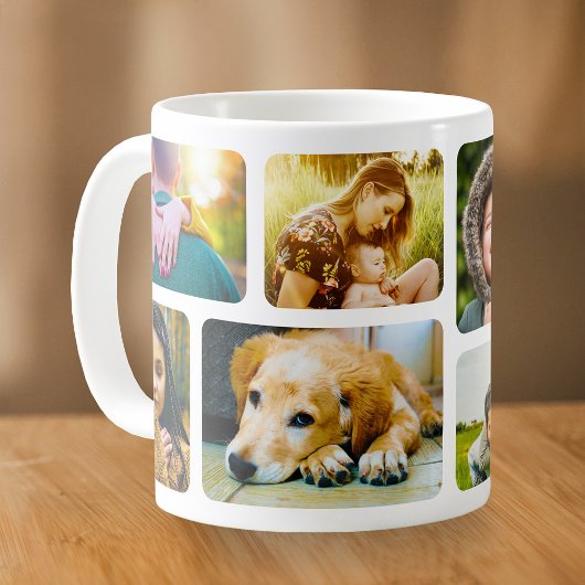 Ihre 8 Fotos gerundete Template-Tasse Kaffeetasse