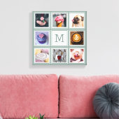 IHRE 8 FOTOS, MONOGRAMM & Sonderfarbe Leinwanddruck (Insitu (Wohnzimmer))