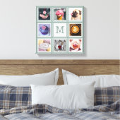 IHRE 8 FOTOS, MONOGRAMM & Sonderfarbe Leinwanddruck (Insitu (Schlafzimmer))