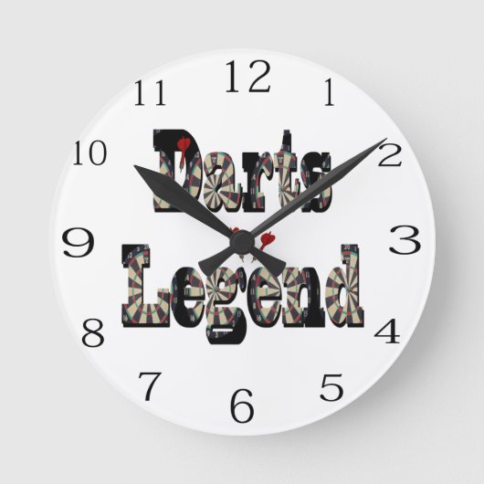 Ihre a Darts Legend, Runde Wanduhr (Vorderseite)
