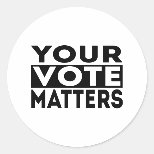 IHRE ABSTIMMUNG RUNDER AUFKLEBER (Vorderseite)