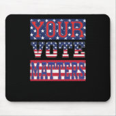 Ihre Abstimmung S - US-Aufkleber Mousepad (Vorne)