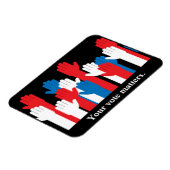 Ihre Abstimmung zählt Patriotische Hände Magnet (Linke Seite)