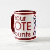 Ihre Abstimmung zählt Tasse (Vorderseite Links)