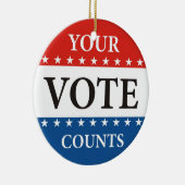 Ihre Abstimmung zählt USA-Präsidenten-Wahlpolitik Keramik Ornament (Rechts)