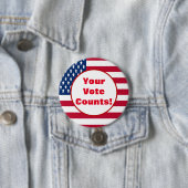 Ihre Abstimmungs-Zählungen! Button (Beispiel)