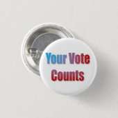 Ihre Abstimmungs-Zählungen Button (Vorne & Hinten)