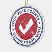Ihre Abstimmungszählungen Keramik Ornament (Links)