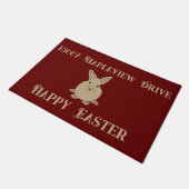 Ihre Adresse an einem Ostern Fußmatte (Schrägansicht)