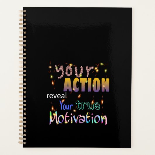 Ihre Aktion zeigt Ihre Motivation Planer (Vorderseite)