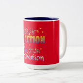 Ihre Aktion zeigt Ihre Motivation Zweifarbige Tasse (VorderseiteRechts)