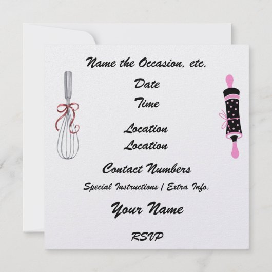 Ihre Anwesenheit ist erbeten Einladung (Rückseite)