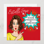 Ihre Anwesenheit ist zu erwarten Einladung (Vorne/Hinten)