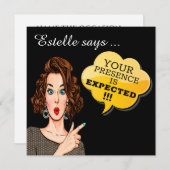 Ihre Anwesenheit ist zu erwarten Einladung (Vorne/Hinten)