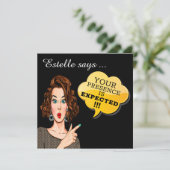 Ihre Anwesenheit ist zu erwarten Einladung (Stehend Vorderseite)