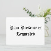 Ihre Anwesenheit wird beantragt (Stehend Vorderseite)