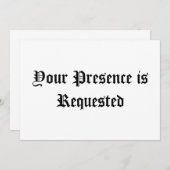 Ihre Anwesenheit wird beantragt (Vorne/Hinten)